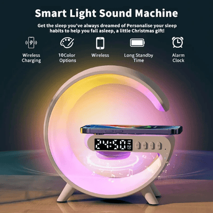 🎄New Year Sale 49% OFF🔥Multifunctional Bluetooth Speaker-Colorful Atmosphere Light Wireless Charging and Clock All-in-one Machine