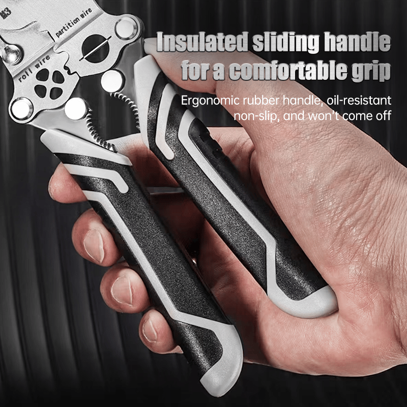 💥NEW 2025 Upgraded💥Multifunctional Folding Wire Stripper-Professional Electrician Tool