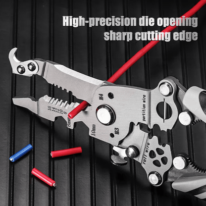 💥NEW 2025 Upgraded💥Multifunctional Folding Wire Stripper-Professional Electrician Tool