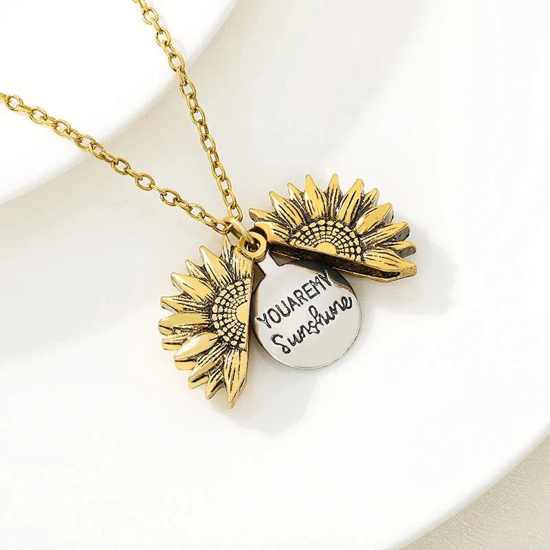 You Are My Sunshine Stainless Steel Necklace