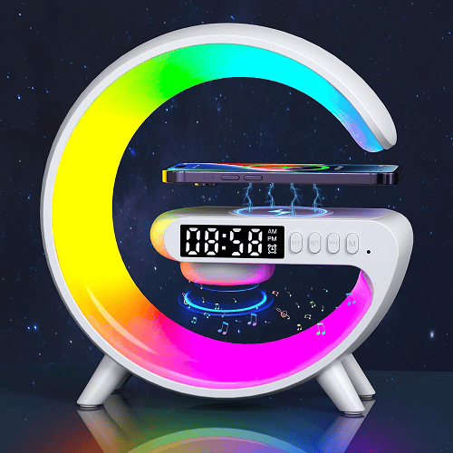 🎄New Year Sale 49% OFF🔥Multifunctional Bluetooth Speaker-Colorful Atmosphere Light Wireless Charging and Clock All-in-one Machine