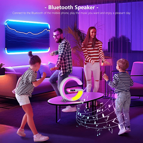 🎄New Year Sale 49% OFF🔥Multifunctional Bluetooth Speaker-Colorful Atmosphere Light Wireless Charging and Clock All-in-one Machine